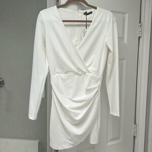 White  long sleeve dress